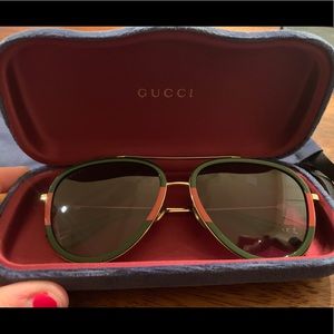 Gucci Aviator Metal Sunglasses